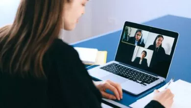 people on a video call